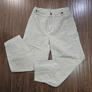 Everlane Organic Cotton and Linen Blend Green Lightweght Pants Size 4